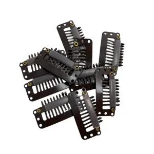 GEEKI 가발 클립 똑딱이 고정 핀 헤어 부자재 20/40 Pcs 9 치아 베이지/브라운/블랙 확장 스냅 빗 작은 액