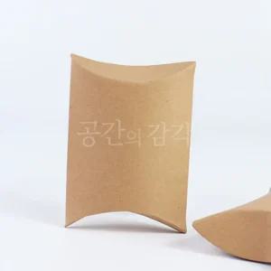 초소형 베개 모양 박스(9x6cm) 볼록한 상자 크라프트지 무지 악세서리 포장 초소형