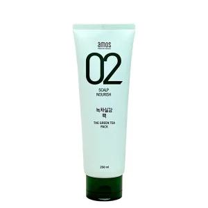 아모스 02 녹차실감 팩 250ml 두피 모발 케어 팩