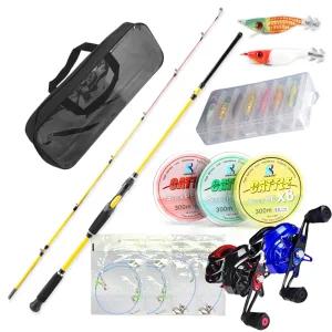 초보자용 쭈꾸미 낚시대 세트 갑오징어 문어 베이트릴 선상 낚시