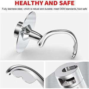 [호환] Kitchenaid 스탠드 믹서 부품 용 스테인레스 스틸 나선형 반죽 후크는 헤드 믹서-Y48A 4.5-5 QT 보