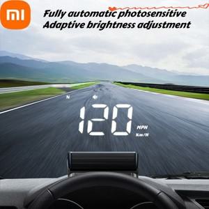 Xiaomi 차량용 속도계 KM/H HUD 헤드 업 디스플레이 디지털 Mete GPS 나침반 다기능 자동차 앞 유리 프로젝