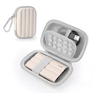 삼성 T7 쉴드/ T9/ T7 터치 휴대용 SSD USB 3.2 1TB, 2TB, 500GB, 하드 EVA 휴대용 여행용 스토리지 보호 커버(베이지)와 호환되는 YINKE 케이스