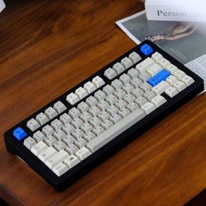 레트로 그레이 화이트 블루 레드 키릴 키캡 PBT 승화 체리 프로필 방수 세트