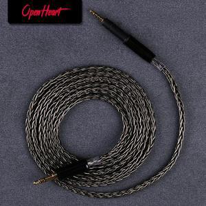 OPENHEART 8 코어 헤드폰 케이블 Sennheiser HD599 HD 560S 용 실버 도금 구리 XLR 4.4mm 2.5mm 6.35mm