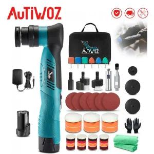 듀얼광택기 AUTIWOZ 무선 미니 6단 퀵 체인지 13in 12mm 3mm 듀얼 액션 20Ah 배터리 차량용 버퍼