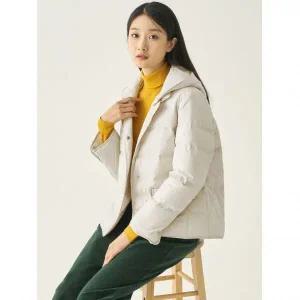 35% 2칼라 지센 덕다운 니트배색 후드 자켓 LCLWNA29 581925