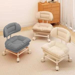 등받이 바퀴달린 간이의자 좌식의자 스툴 보조 등받이 좌식 쇼파 인테리어 허리 간이 스툴 의자