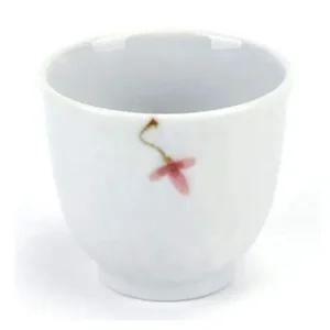 도자기 찻잔 녹차 머그컵 8.4cm 들꽃 디자인 음료컵 업소용 물컵 도자기물컵 물잔