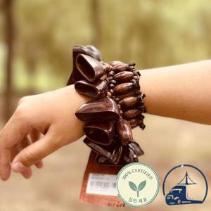 천연 과일 껍질 팔찌 아프리카 드럼 래틀 타악기 반주 뮤지컬 장식품 벨