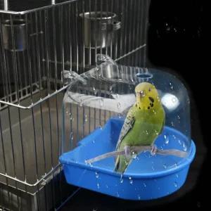 앵무새횟대 반려동물 새 목욕 상자 앵무새 욕조 케이지 앵무새새 카나리아 Conure Pigeonc