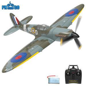 Volantex 새로운 스핏파이어 RC 비행기 EPP 400mm 날개 길이 전투기 하나의 키 곡예 2.4G 4CH RTF Warbird