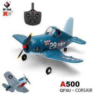 WLtoys XK A500 RC 비행기 QF4U 전투기 4 채널 기계 원격 제어 성인용 6G 모드 장난감