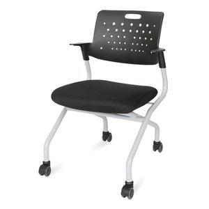 [체어포커스] 아이비 스터디 사륜형 바퀴 메쉬 등받이 보조 학원 강의실 독서실 공부 학생 의자