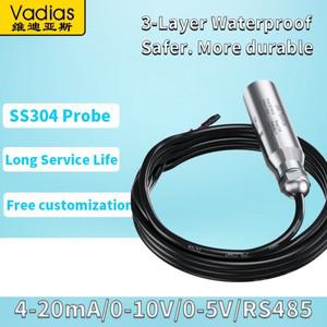 수위 센서 0-5m 액체 레벨 트랜스미터 4-20mA 0-10V RS485 물 변환기