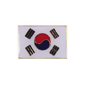 디엠지샵 태극기 사각형 금색테두리 뱃지 (대/중/소 중 택1)