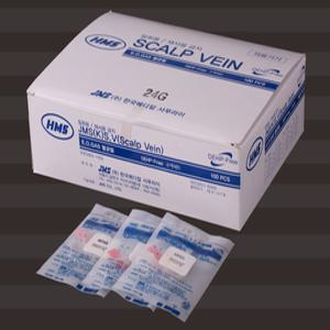 나비침 나비바늘 Scalp vein Set/DEHP-Free,HMS 한국사푸라이 100개입  21G/ 23G / 24G / 25G