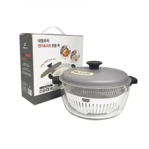 오븐락 내열유리 렌지 오븐 전용 쿡 2.3L 라면 조리용기 찜기 유리 냄비