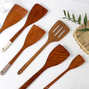 옻칠 나무 뒤집개 원목 우드 뒤집게 뒤지개