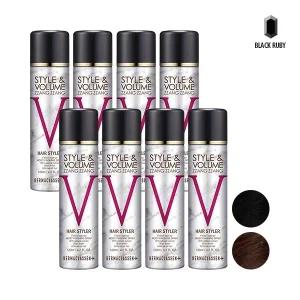 더마클라센 스타일앤 볼륨짱짱 흑채 스프레이 블랙 120ml x4 + 자연갈색 120ml x4
