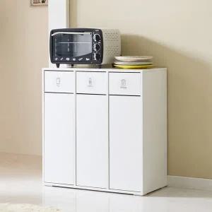 [파로마] 슬림 E0 분리수거함 수납장 3칸 800 (봉투증정)착불