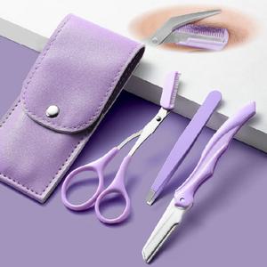 여자 남자 눈썹 정리 관리 길이 숱 가위 빗 칼 트위저 족집게 3종 세트