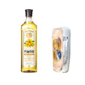 [사조] 카놀라유 900ml 4개+키친타올 1개