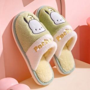 산리 오 캐릭터 겨울 슬리퍼 포차 코 털실내화 사무실 가정용 슬리퍼 230mm