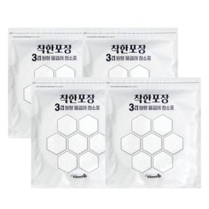 에파타 착한포장 3겹 원형 물걸레 청소포 165 22매 X4