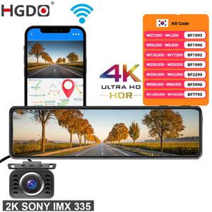 룸미러 블랙박스 HGDO M210 4K 2K 대시캠 GPS WIFI 전면 소니 IMX415 후면보기 미러 비디오 레코더 IMX307 후면 카메라 Registra 자동차 Dvr