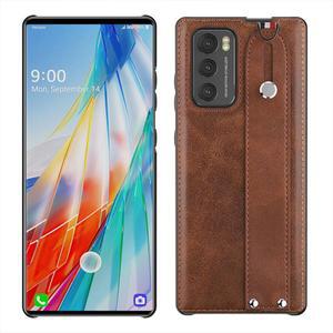 LG 호환 윙용 손목 스트랩 핸드 밴드 케이스, 럭셔리 가죽 폰 커버 쉘, 전체 보호 코크, 윙 액세서리