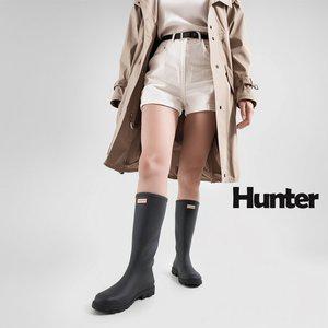 [헌터] 다운포어 톨 남성 여성 공용 레인부츠 장화 블랙 HFRW0001251-BLK