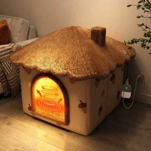 반려견 온열하우스 강아지 난방집 에어텐트 지붕 상자 작은 외부 애견 강아지집 히터 쿠션