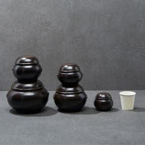 가오스 국내생산 전통 풍수 소금 단지 옹기 장독대 미니항아리 1호