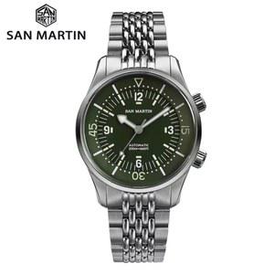 San Martin 라이엔다 다이버 워치 자동 기계식 무브먼트 AR 사파이어 야광 방수 방풍 200m NH35 SN0141W 39mm