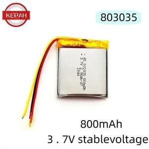803035   3.7V 800mAh 리튬 폴리머 Lipo 충전식 배터리 MP3 MP4 MP5 GPS 휴대 전화 카메라 블루투스 헤드셋
