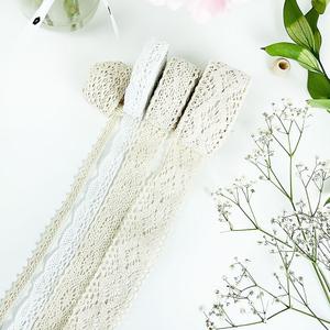 레이스끈 토숀레이스 토숀 리본 레이스부자재 코튼 레이스원단 레이스천 포장 공예 끈 면레이스 모티브레이