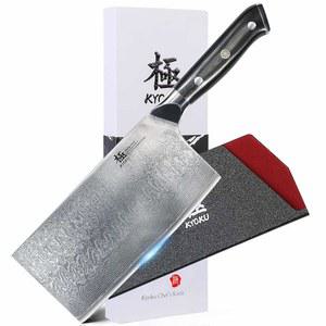 [미국배송] KYOKU 야채 칼 - 7인치 쇼군 시리즈 일본 VG10 강철 코어 단조 다마스쿠스 칼날 칼집 및 케이스 포함