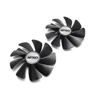 CF1015H12D 12V 0.42A 95MM RX 580 니트로 마이닝 에디션 VGA 팬 사파이어 470 480 570 590 그래픽 카드 냉각 2개 (블랙)