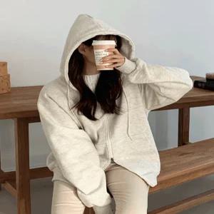 [국내생산/남녀공용]데일리 오버핏 기모 후드집업 가디건(5color)