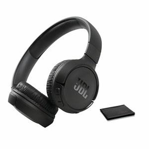 [미국배송] JBL 퓨어 베이스 스테레오 사운드가 포함된 570BT 온이어 무선 블루투스 헤드폰 튜닝 클리닝 천 포함 - 블랙(JBLT570BTBLKAM-CC)