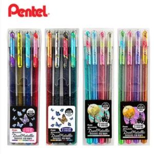 현이 펜텔 하이브리드 듀얼 메탈릭 중성펜 4색 세트 K110-4P