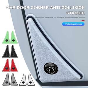 2pcs 자동차 도어 코너 충돌 방지 스티커 보호 커버 푸조 407 508 2008 5008 307 308 3008 206 207 208 107