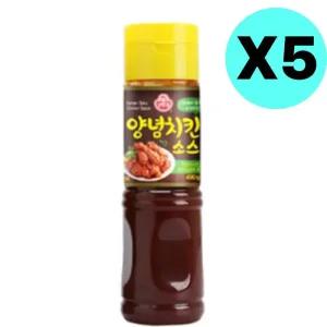 오뚜기 양념 치킨 닭강정 소스 5개 캠핑 콜팝 간식