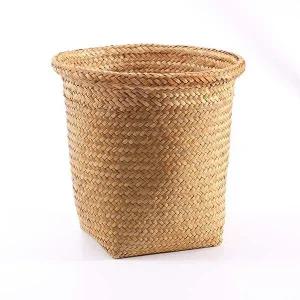 발코니 가리개 오렌지 라탄화분 베란다 커버 24X24CM 바구니
