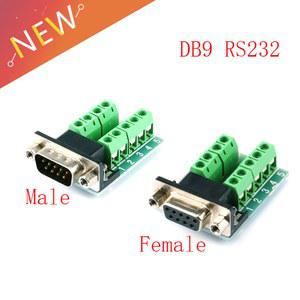 [QQ] 10Pcs DB9 암수 커넥터 어댑터 나사 고정 터미널 9 핀 홀 RS232 RS485 변환 보드 DR9 COM D SUB 변환기