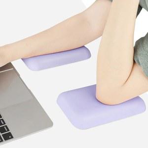 책상용 롤리 팔꿈치 보호대 메모리 미끄럼 방지 베이스가 있는 퍼플 인체공학 손목 보호 쿠션 지지대 컴퓨터 사무실 2팩용
