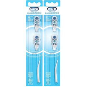 Oral-B 딥 클린 배터리 전원 칫솔 교체용 브러시 헤드 리필, 소프트, 2개입 (2팩)