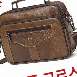 소가죽 크로스백 남성 캐주얼 숄더백 빈티지 데일리 미니가방