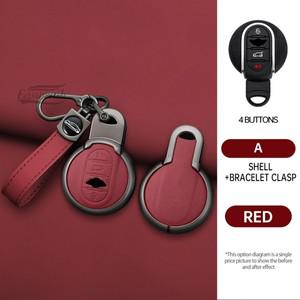 자동차 아연 합금 가죽 키 케이스 거치대 커버 BMW 호환 MINI Cooper One Fun F54 F55 F56 R57 R58 R59 R60